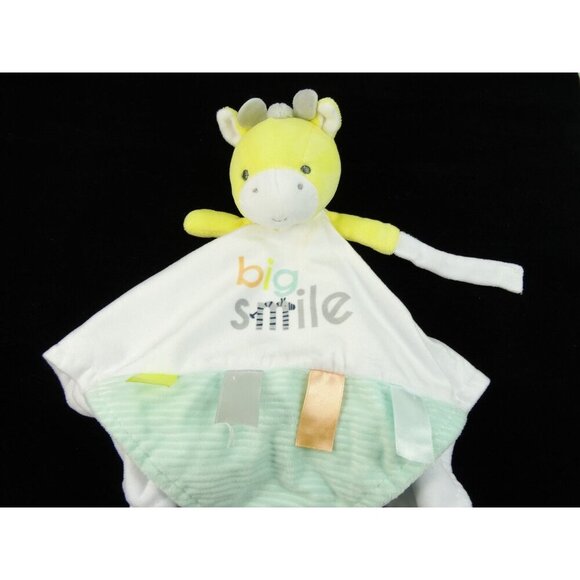 Child of Mine Carter's Smile Yellow Giraffe Lovey Blanket Plush Rattle Toy - Picture 10 of 11